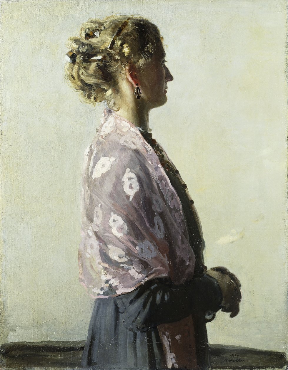 Damen i sort af William Nicholson