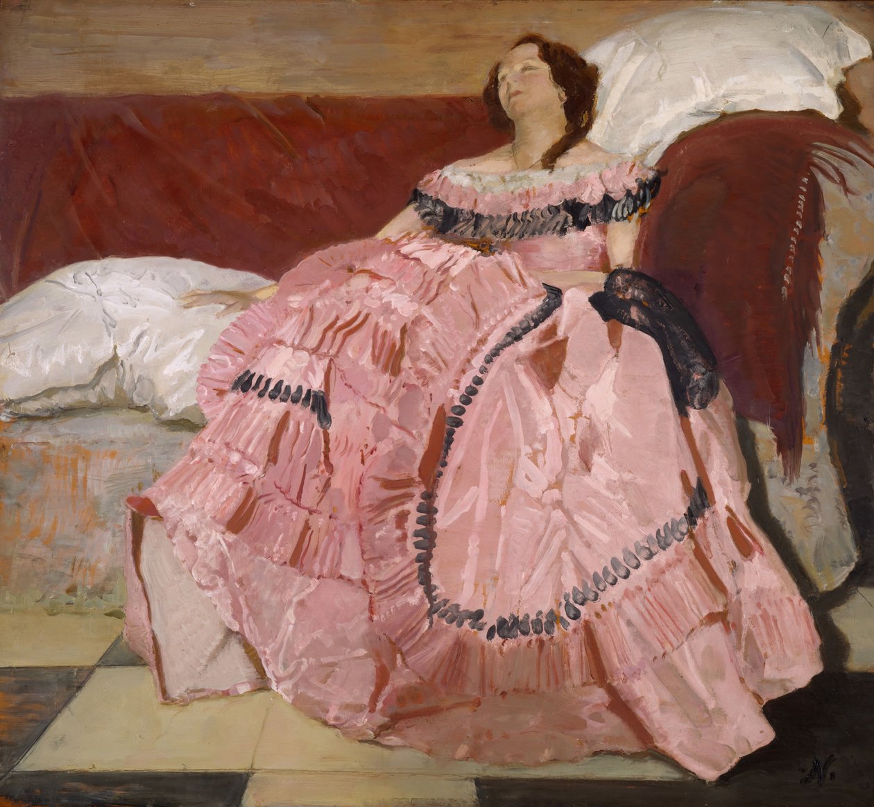 Den lyserøde kjole, 1935. af William Nicholson