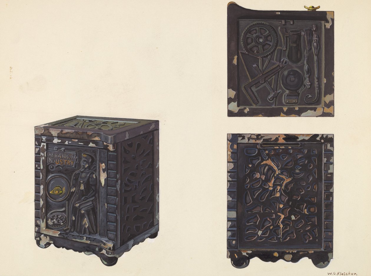 Industribanken, ca. 1938. af William O. Fletcher