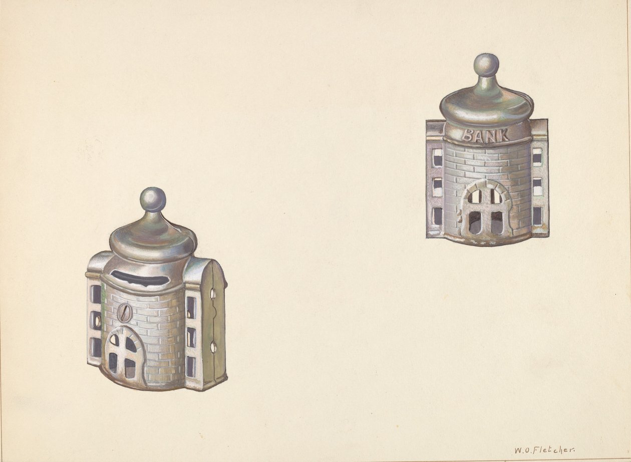 Byzantinsk Dome Coin Bank, ca. 1938. af William O. Fletcher