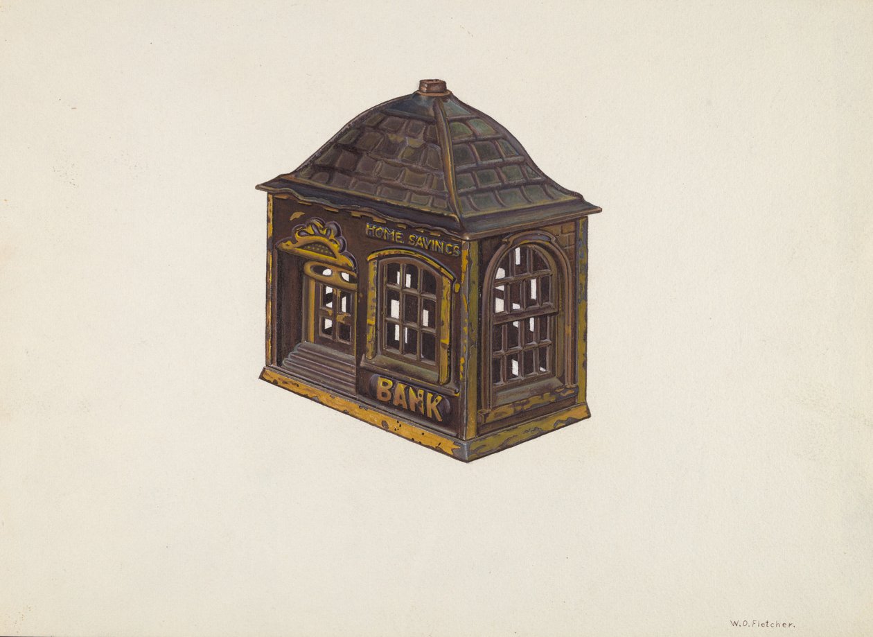 Boligsparekasse, ca. 1940. af William O. Fletcher
