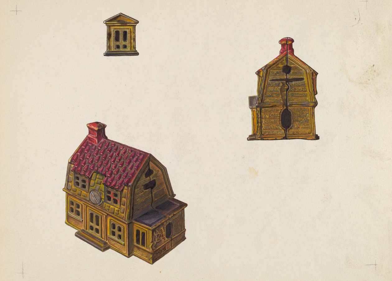 Tegltagshusbank, ca. 1939. af William O. Fletcher
