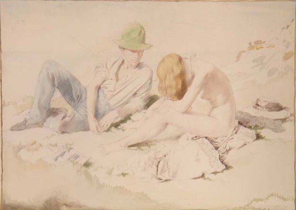 Tegneren og hans model af William Orpen