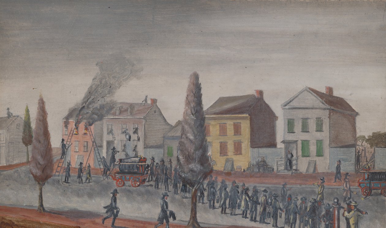 Bekæmpelse af en brand, 1870