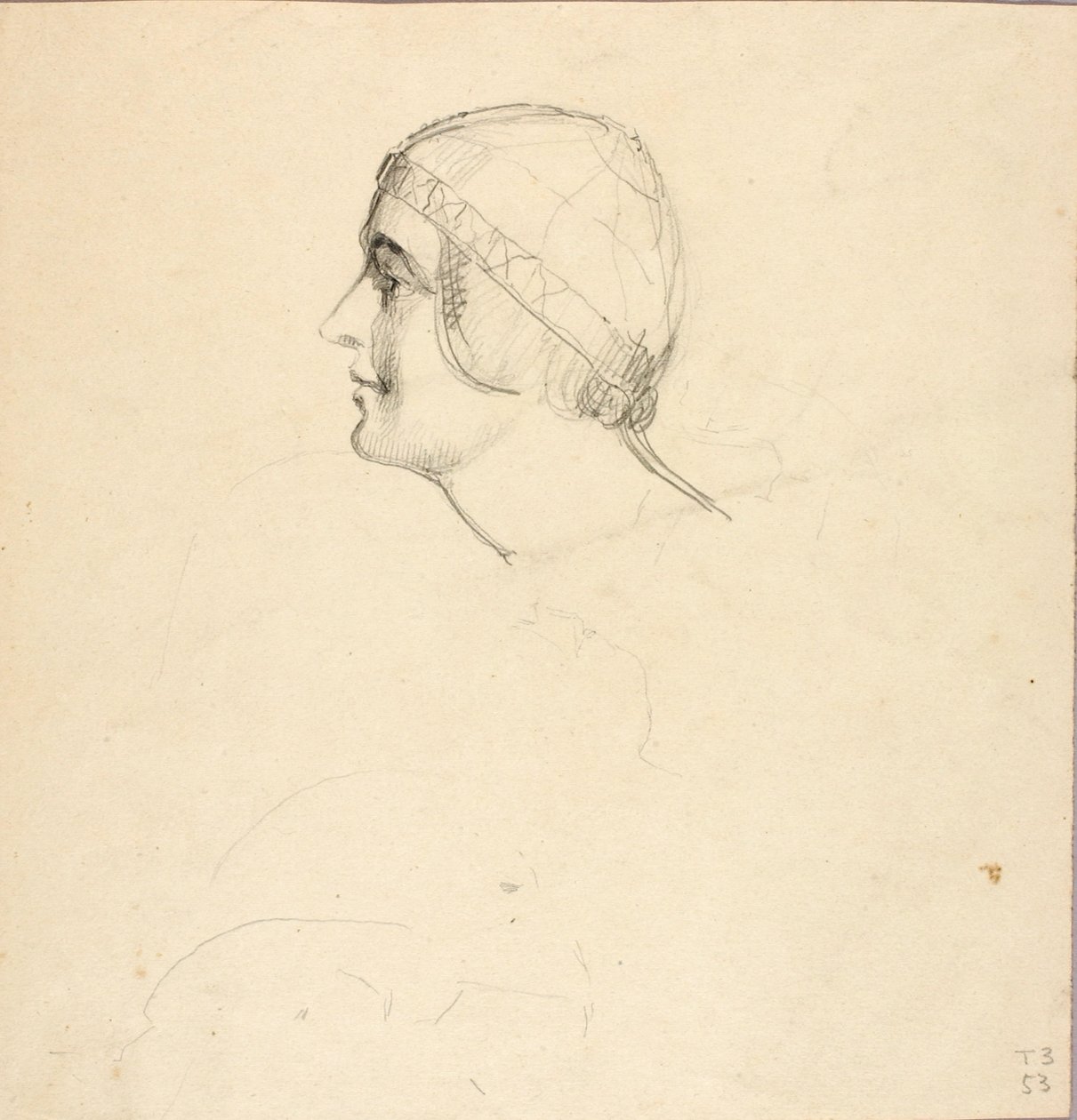 Profil af et ideelt kvindehoved af William Page