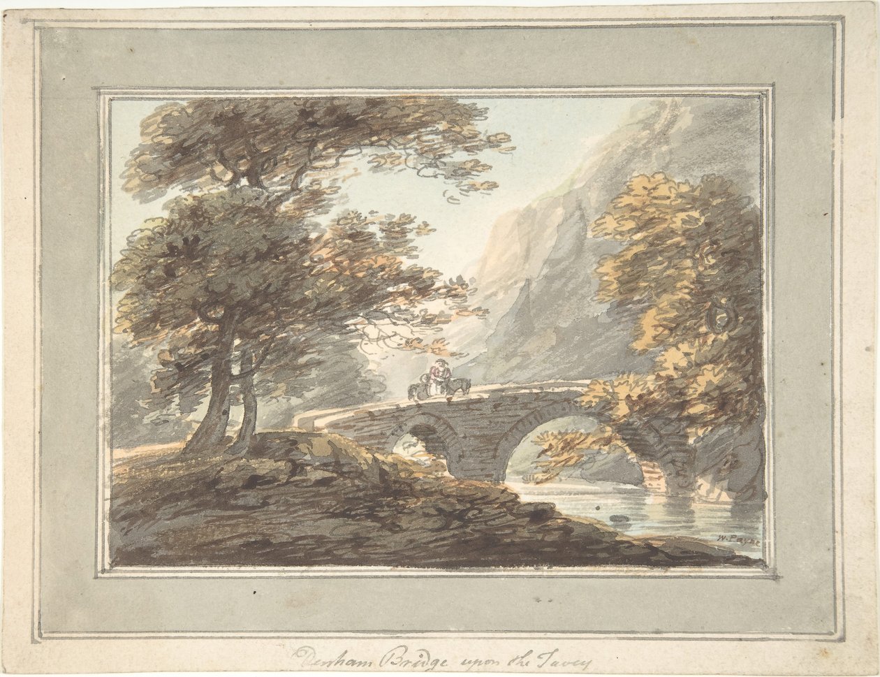 Denham Bridge upon the Tavy, 1780-1830. af William Payne