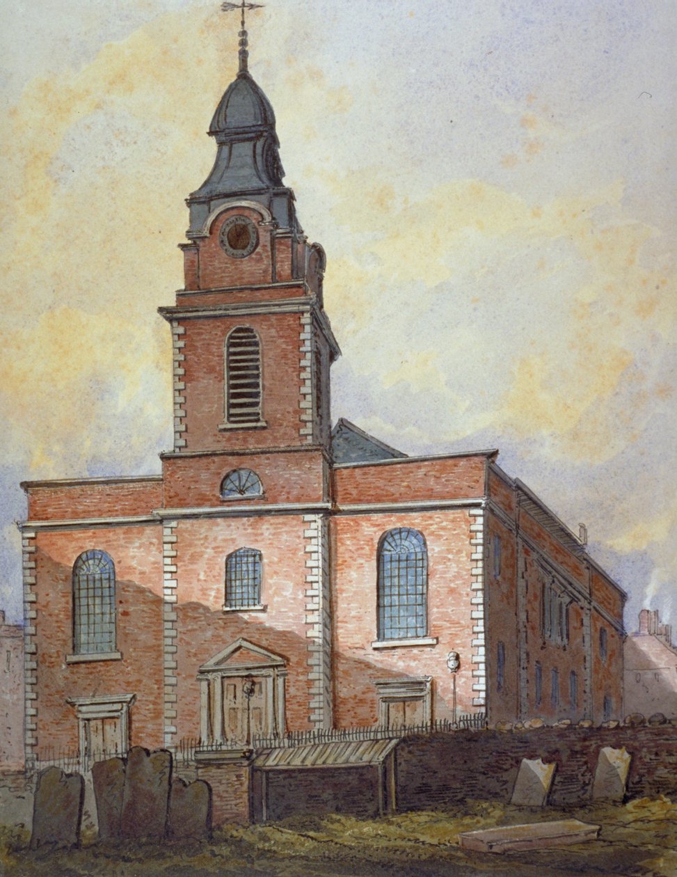 Church of St John-at-Wapping, London, c1815 af William Pearson