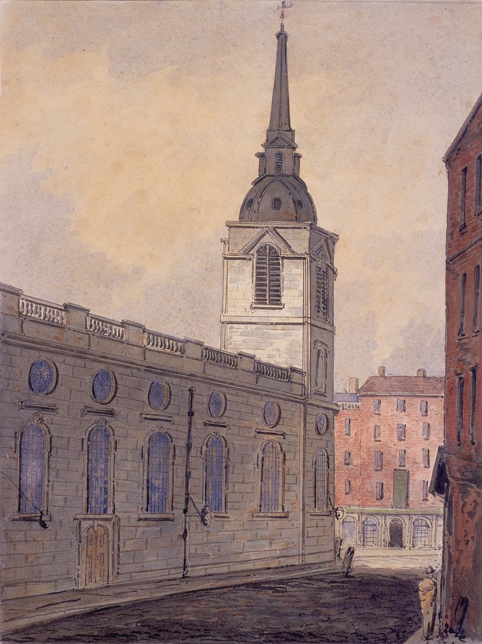 St Benet Gracechurch, London, c1810 af William Pearson