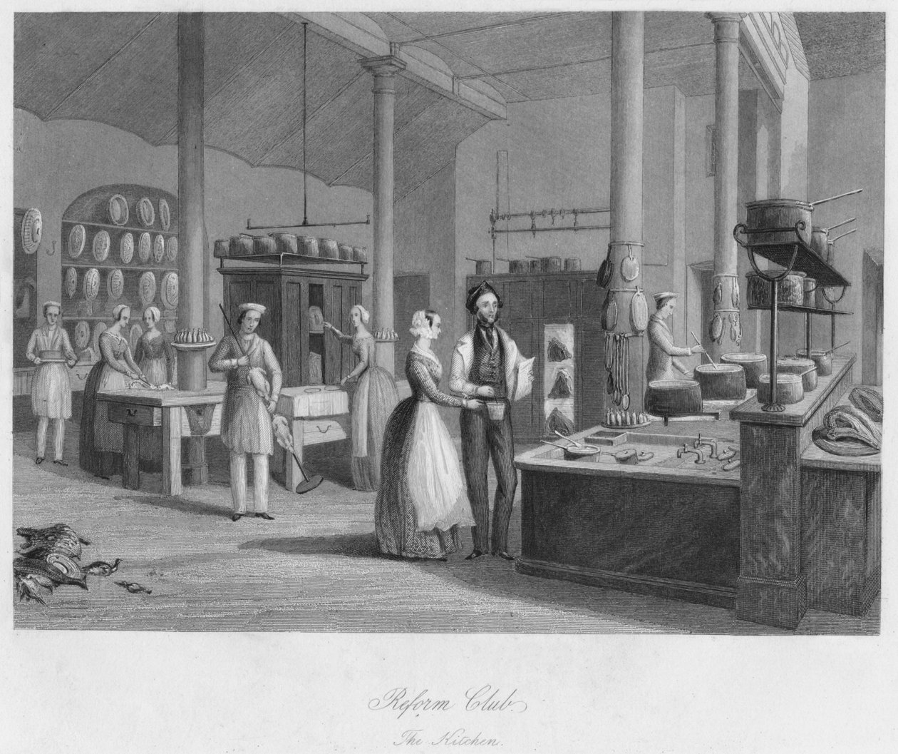 Reform Klub. Køkkenet, c1841 af William Radclyffe