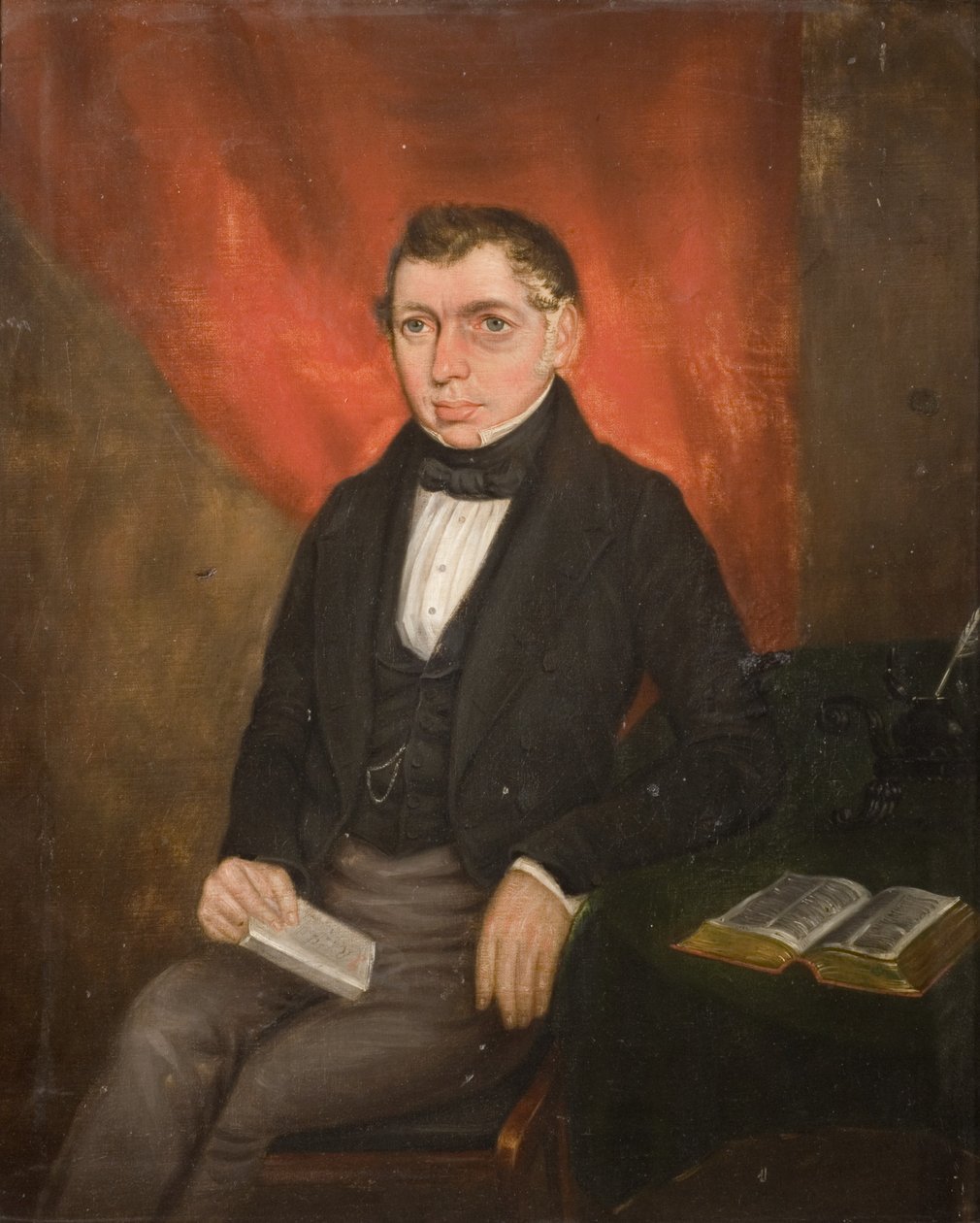 Portræt af en siddende mand af William Robert Hill
