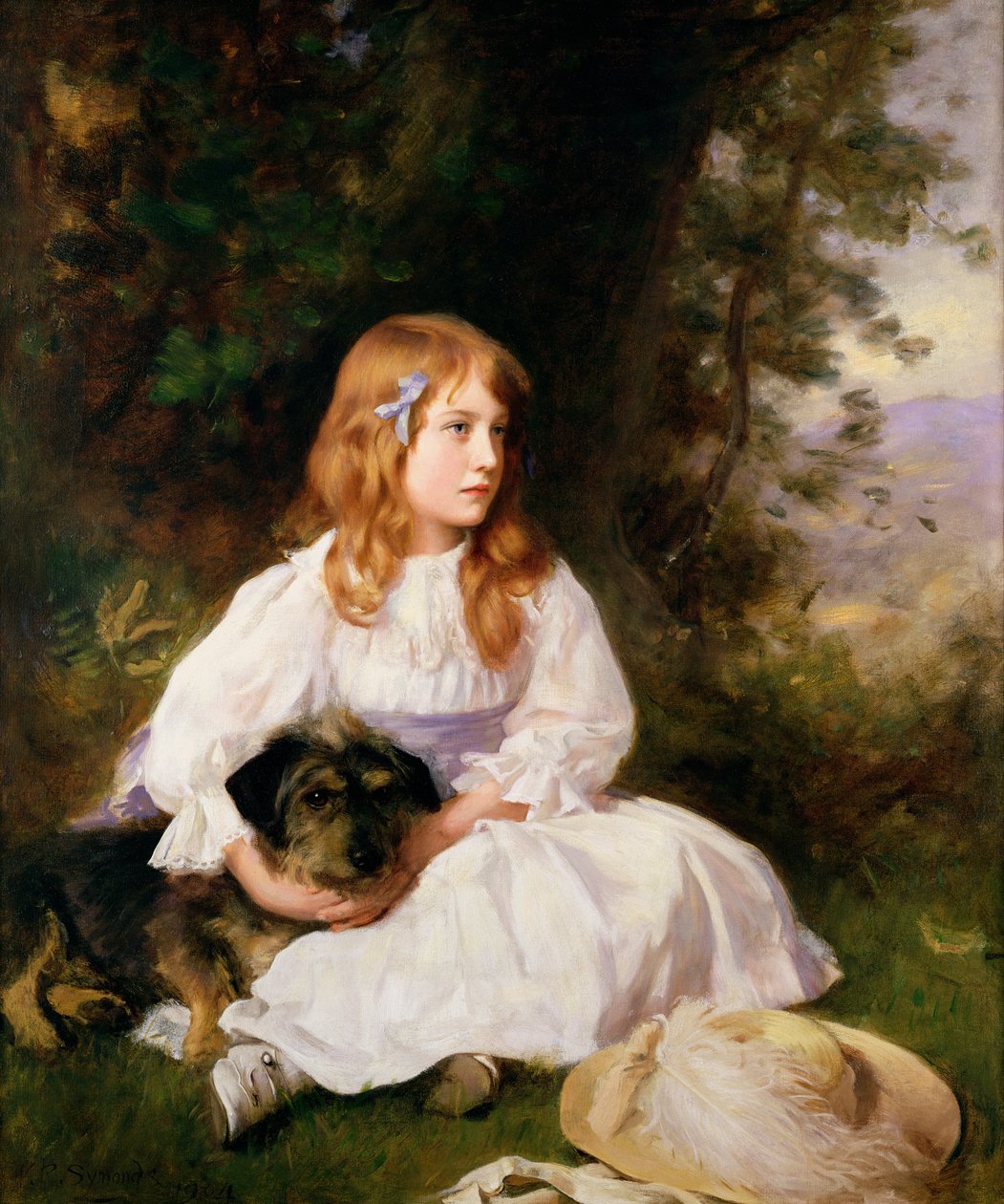 Heather, portræt af en pige af William Robert Symonds