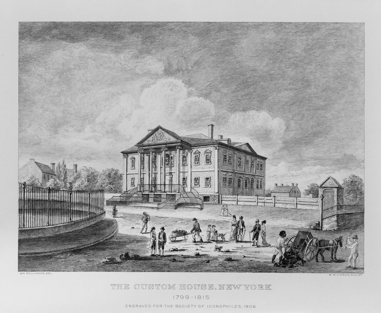 The Custom House, New York af William Rollinson