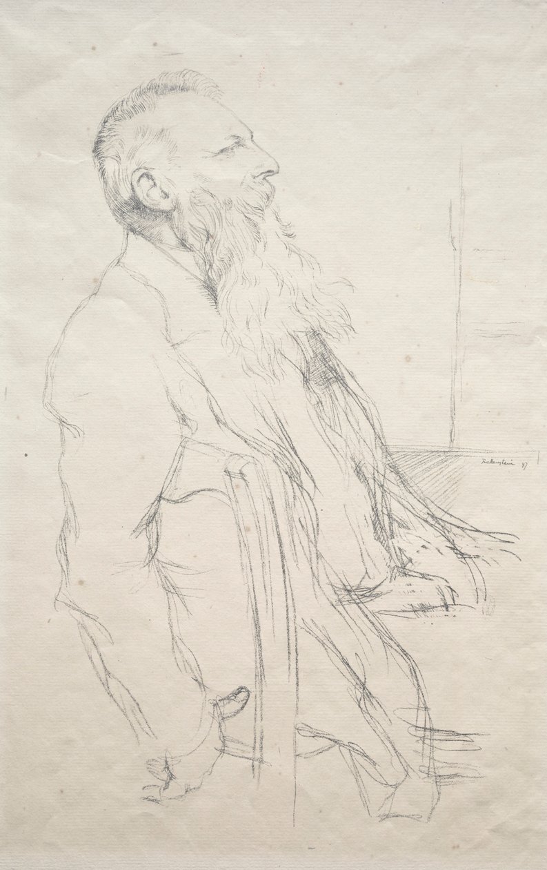 Auguste Rodin, 1897. af William Rothenstein