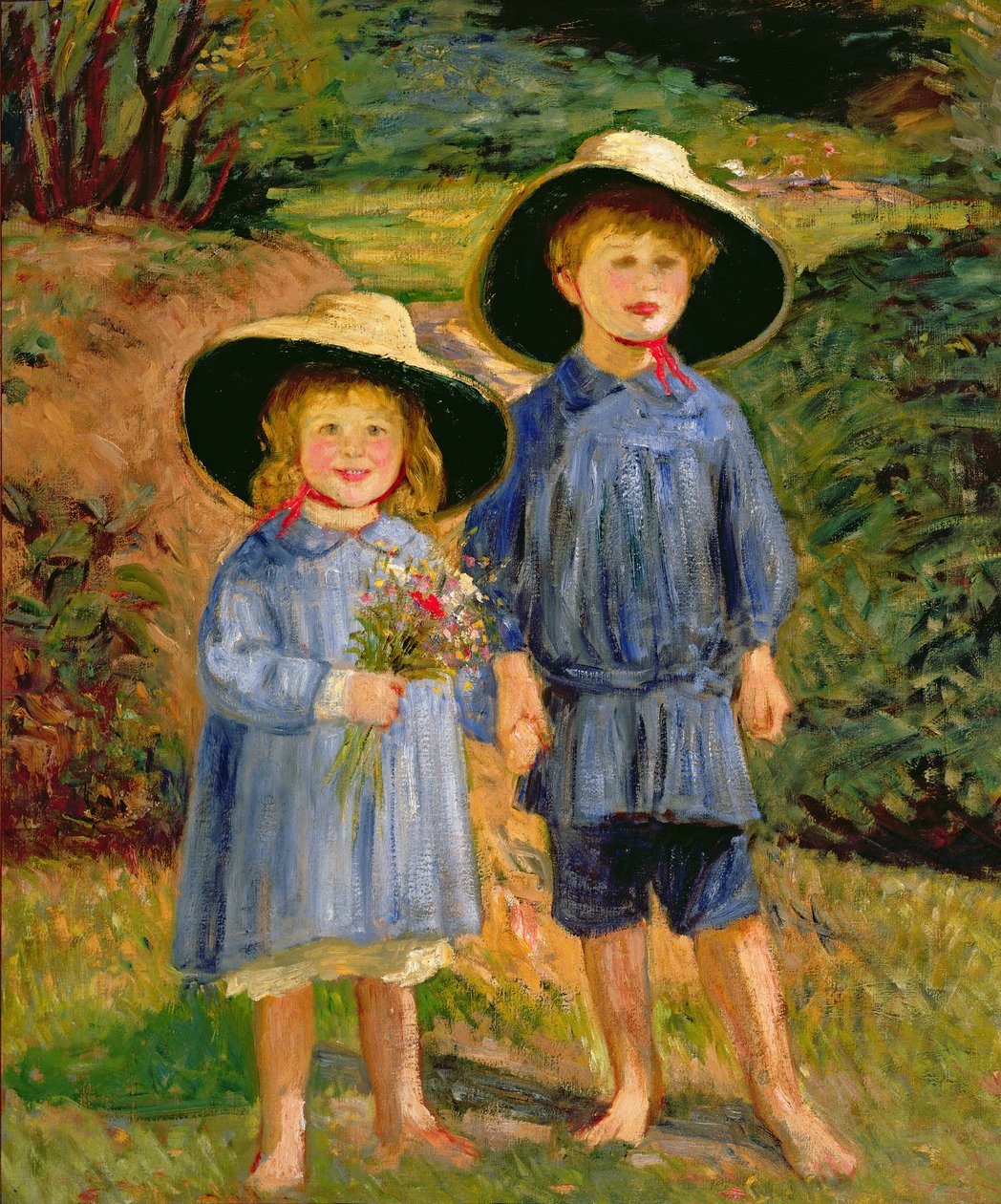 Babes in the Wood (olie på lærred) af William Rothenstein