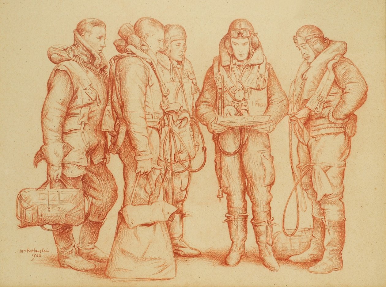 Besætningen på Whitley Bomber af William Rothenstein