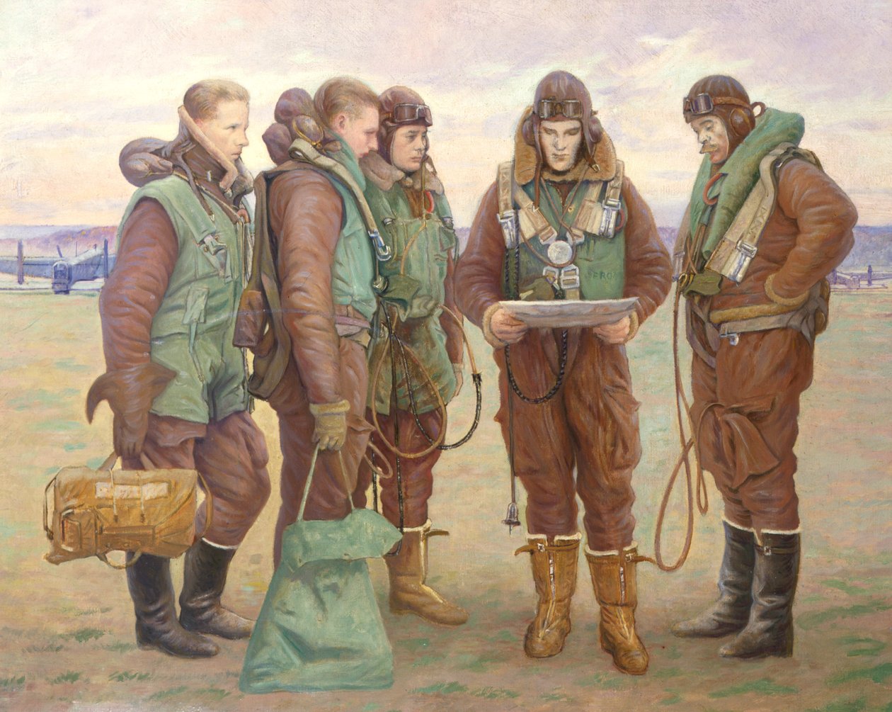 Piloter i Tangmere af William Rothenstein