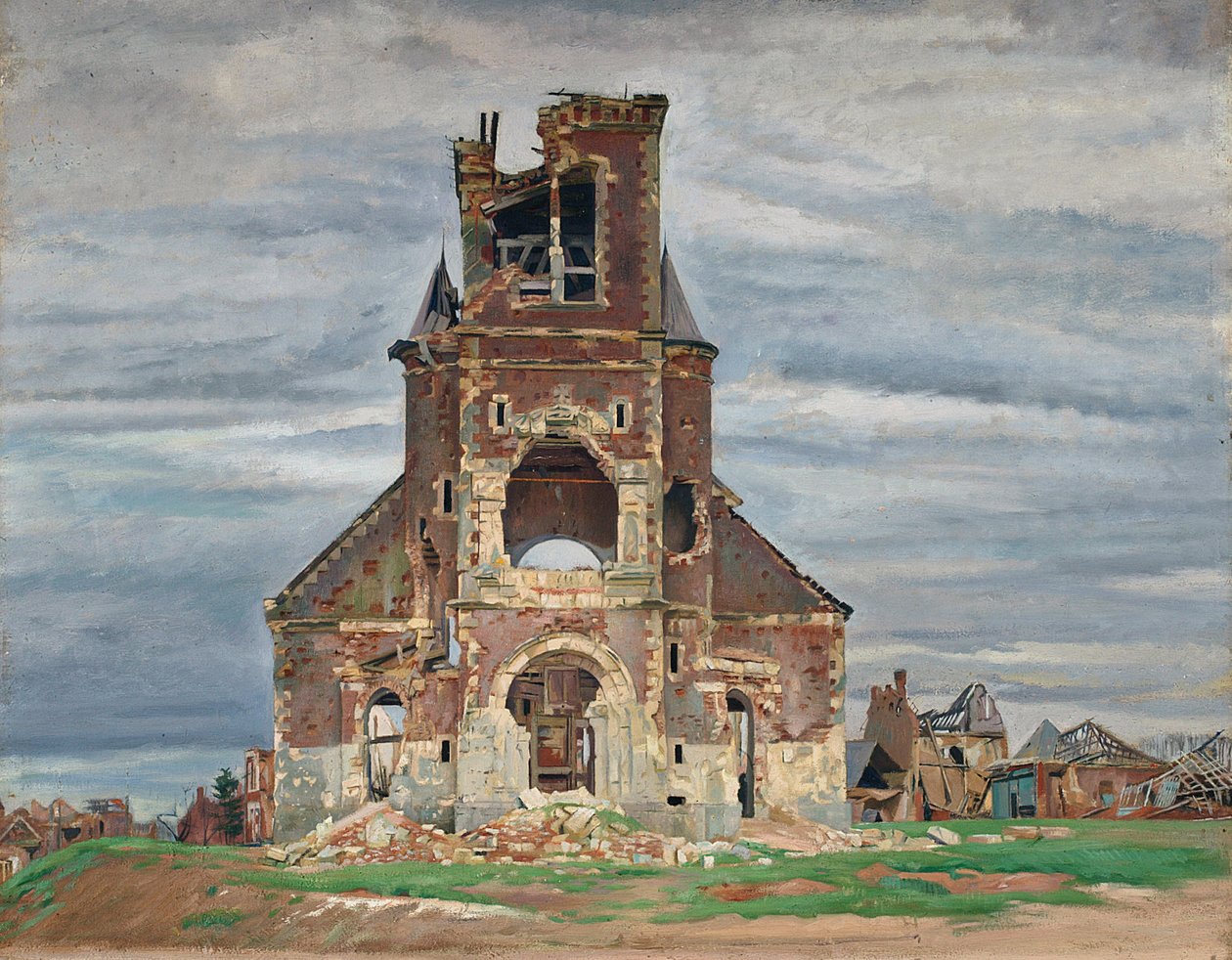 The Church at Bourlon (olie på lærred) af William Rothenstein