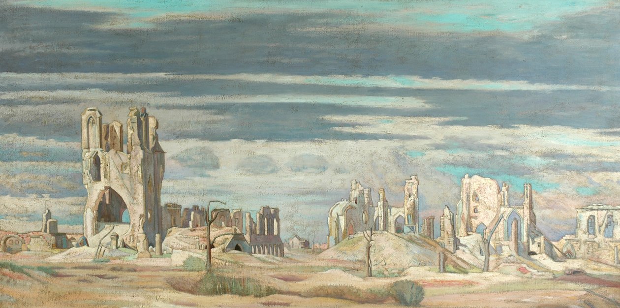 Tøjhallen, Ypres (olie på lærred) af William Rothenstein