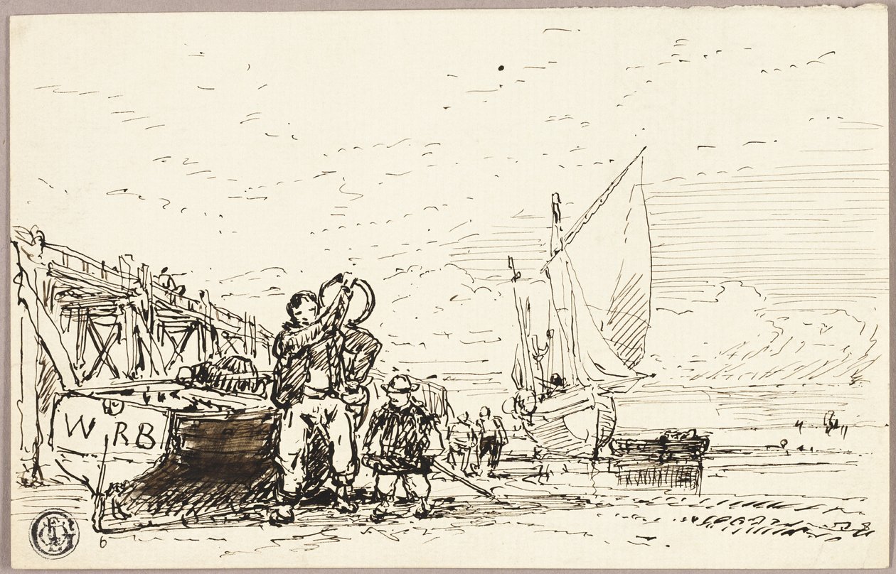Havnescene af William Roxby Beverley