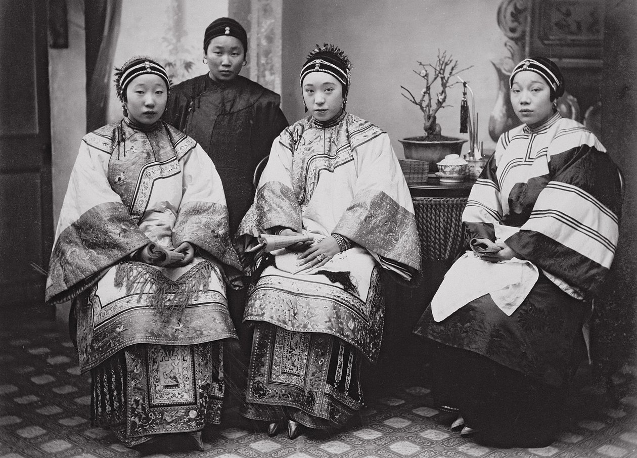 Kinesiske kvinder, ca. 1880 (albumin print) af William Saunders