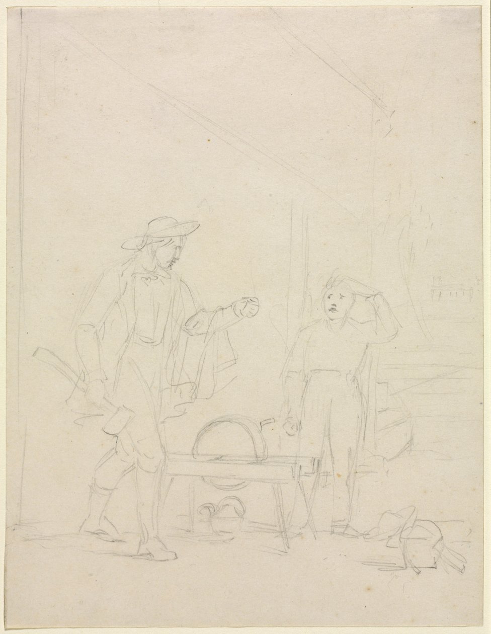 Wholl Turn the Slibesten, ca. 1850. af William Sidney Mount