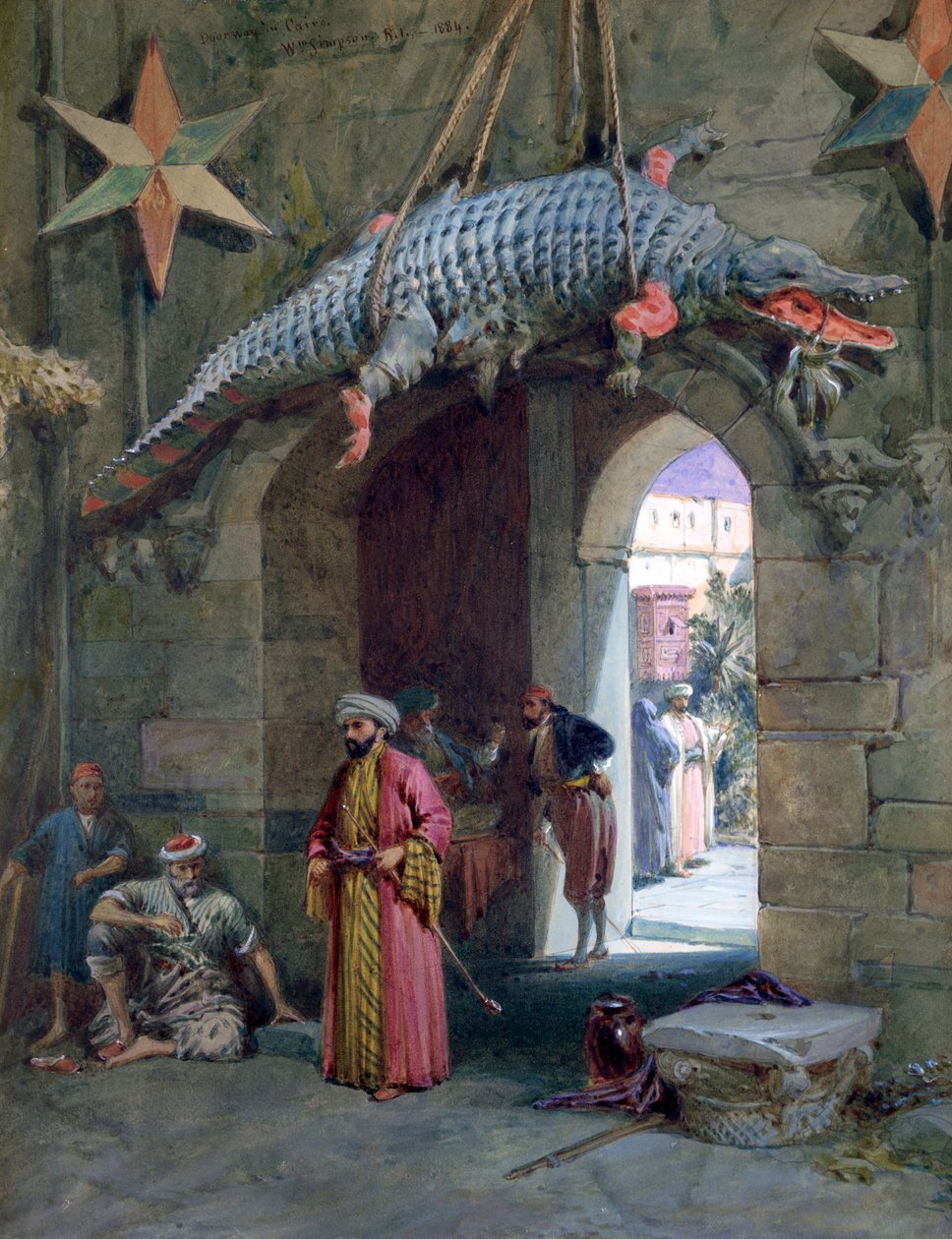 En døråbning i Kairo, 1884 af William Crimea Simpson