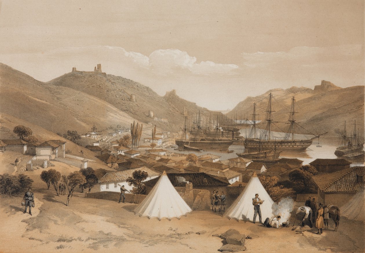 Balaclava. Udsigt over havet, 1855 af William Crimea Simpson