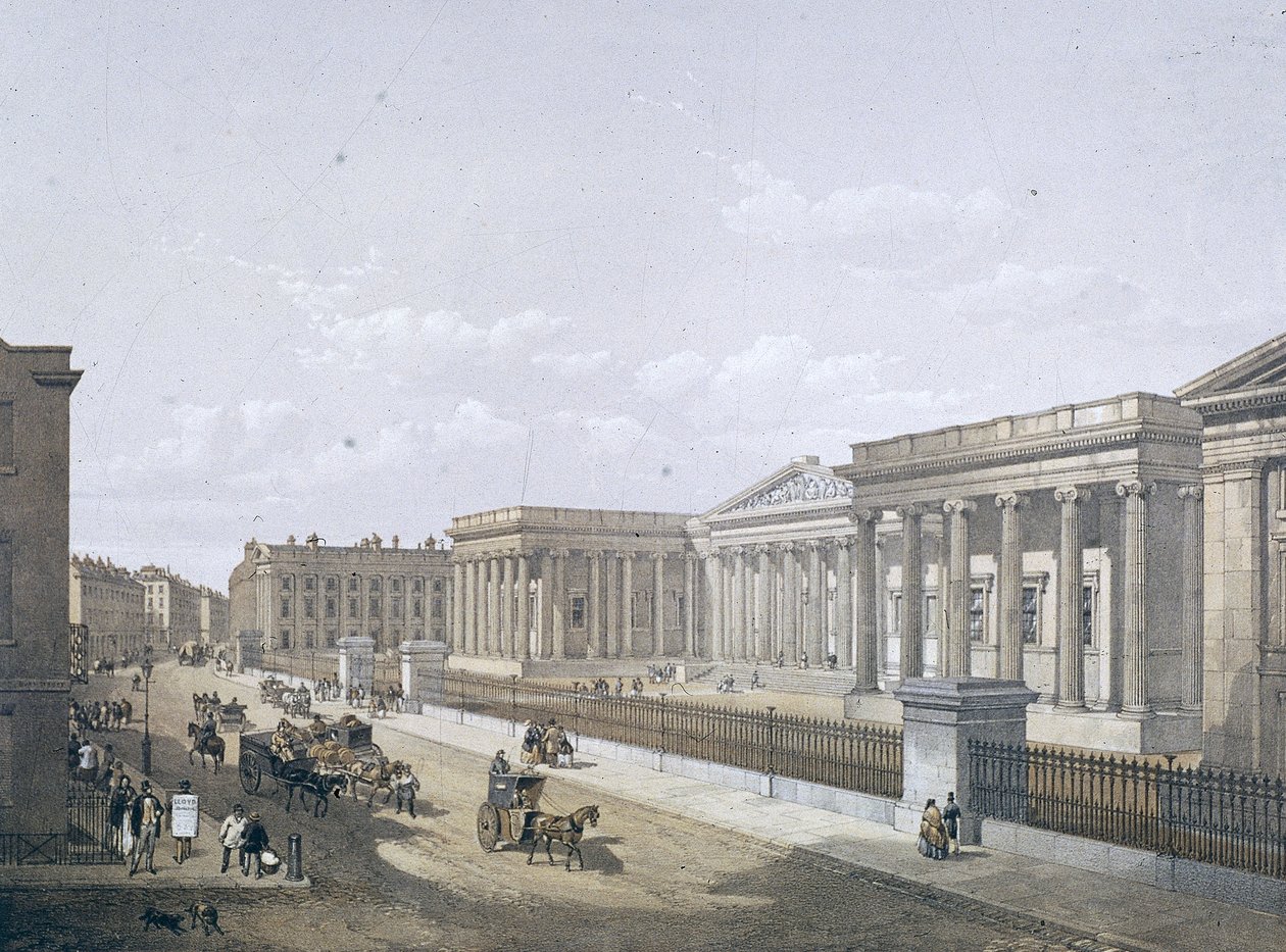 British Museum, Holborn, London, 1852 af William Simpson