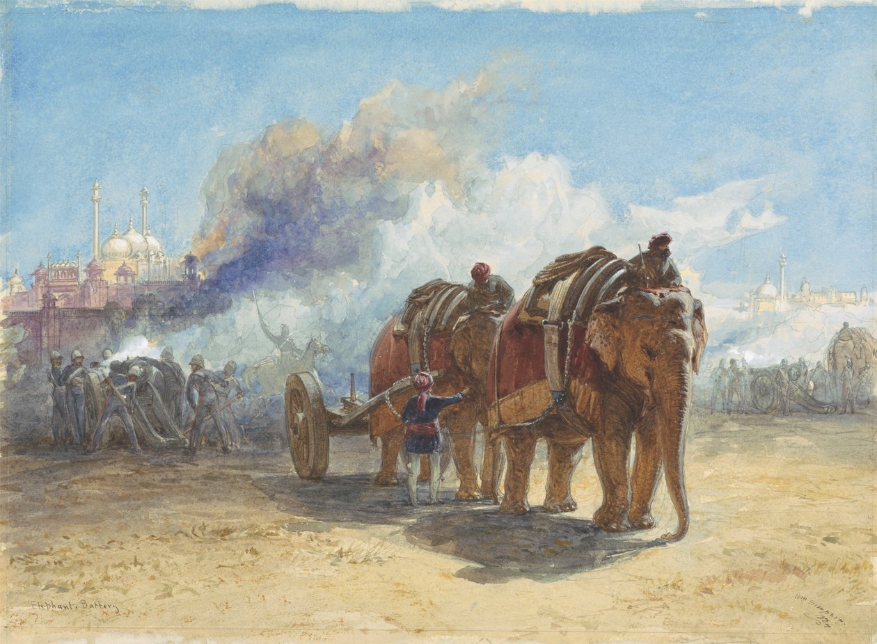 Elefant batteri af William Simpson