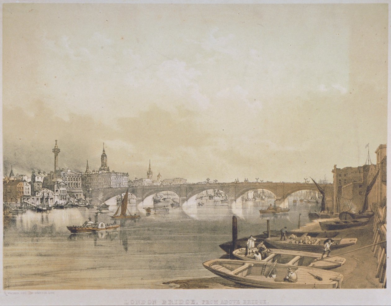 London Bridge, 1852 af William Simpson
