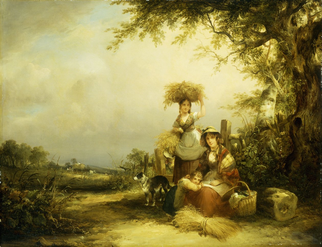 The Gleaners - Shirley, Hants, af William Snr. Shayer