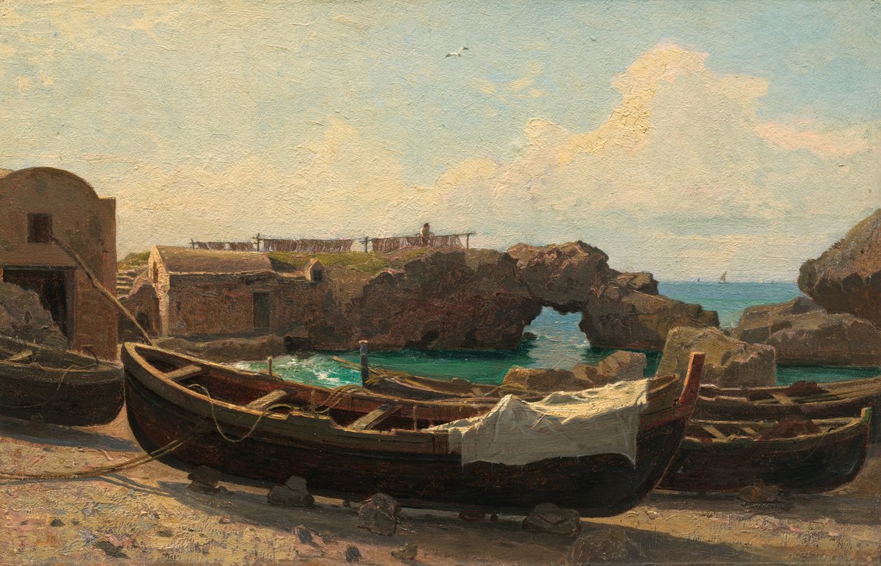 Marina Piccola, Capri, ca. 1858. af William Stanley Haseltine