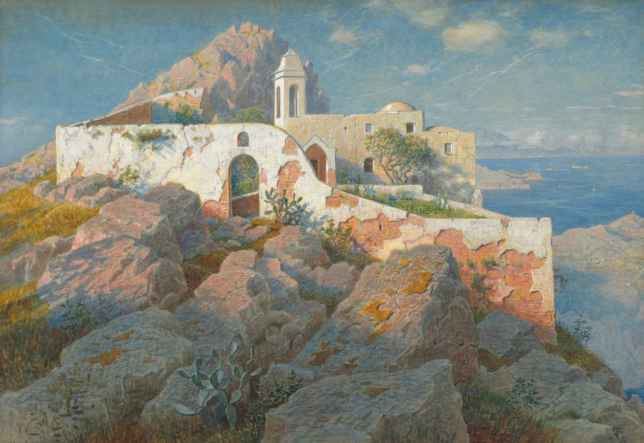 Santa Maria a Cetrella, Anacapri af William Stanley Haseltine