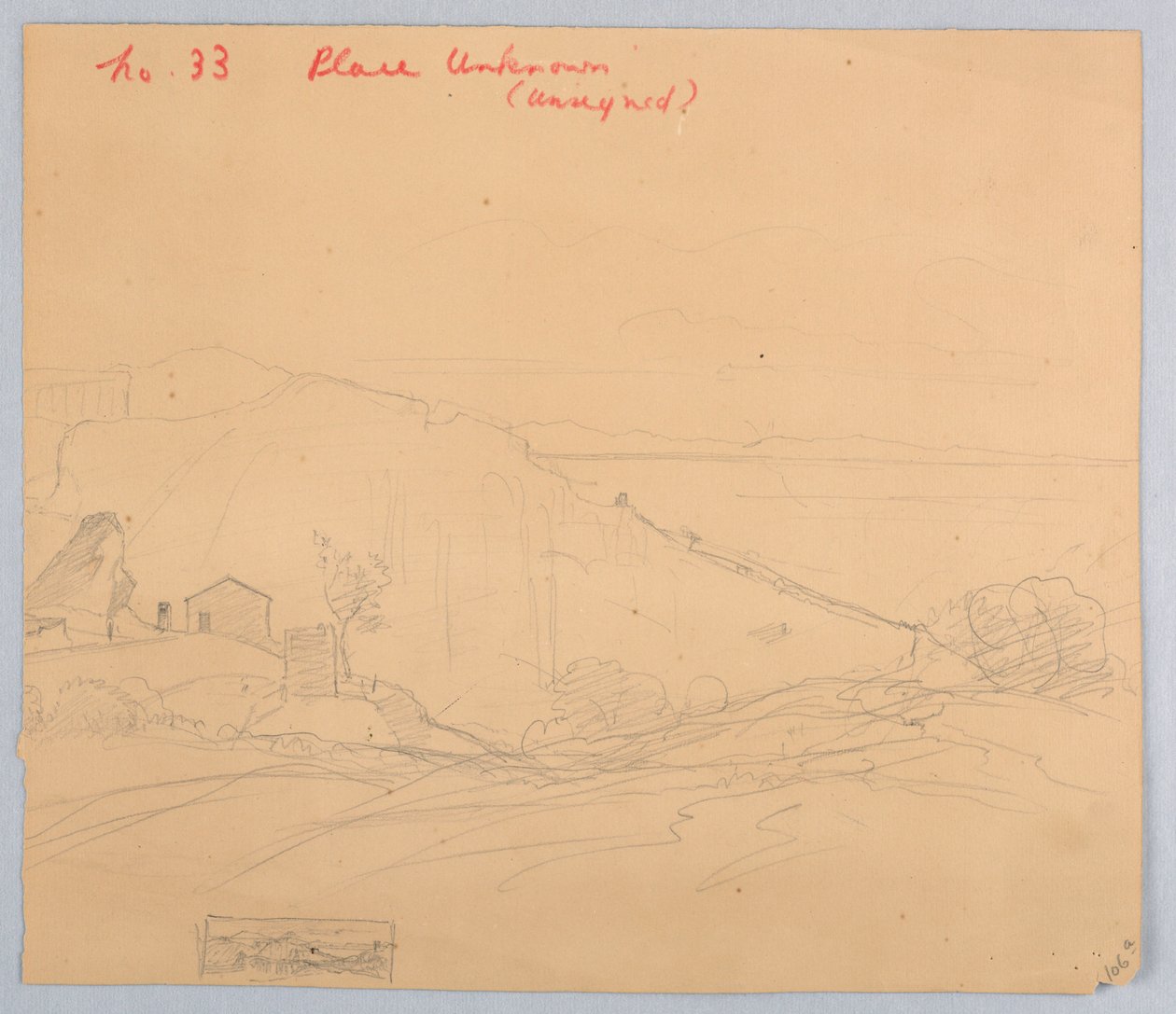 Studie af landskab af William Stanley Haseltine