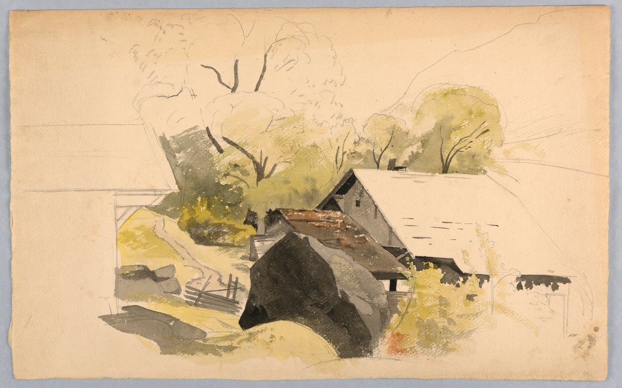 Studie af landskab, Schweiz af William Stanley Haseltine