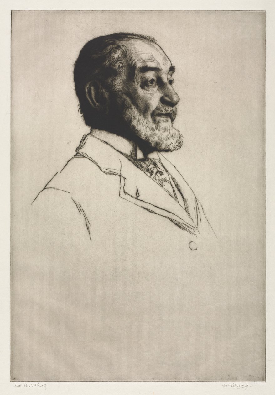 Frederick Harrison, 1914. af William Strang