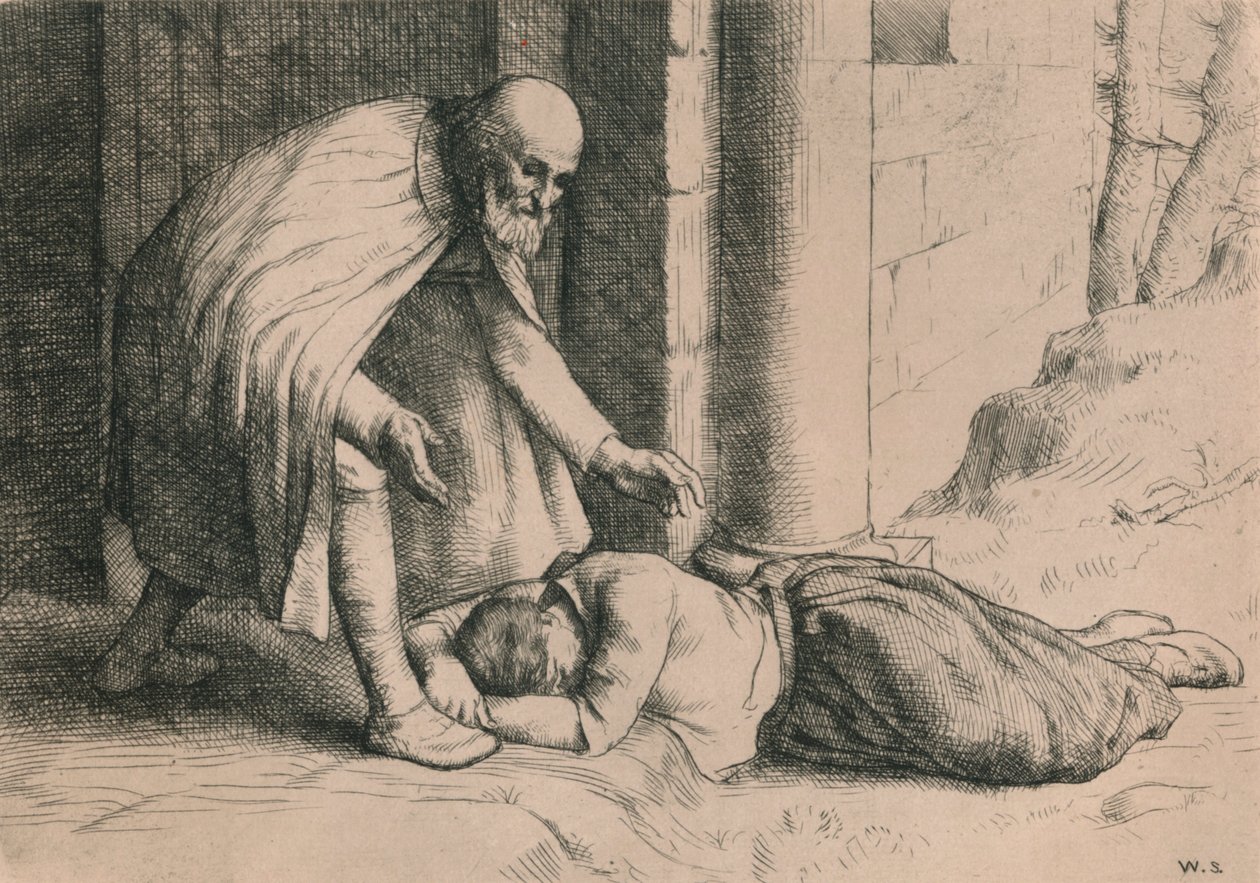 Mercy Swoons Before the Gate, c1916 af William Strang