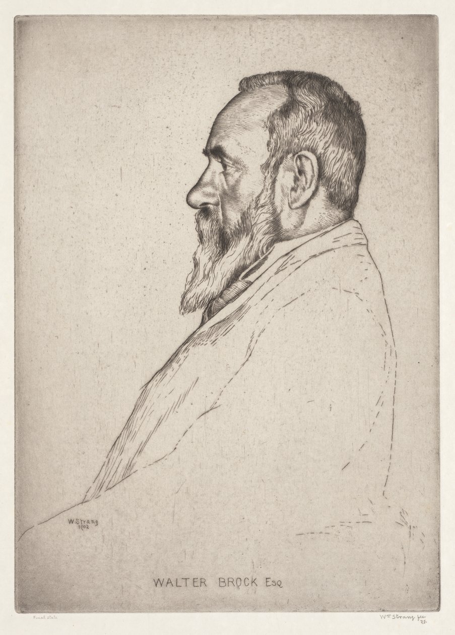 Portræt af Walter Brock af William Strang