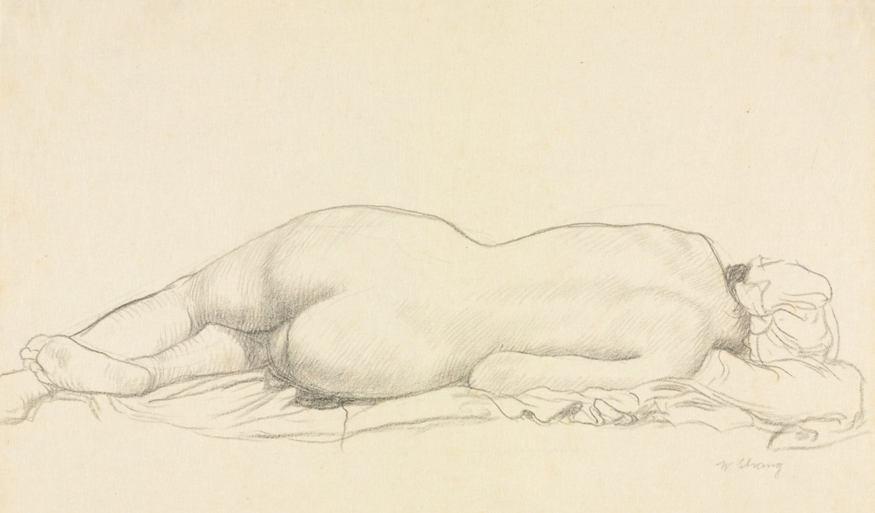 Liggende nøgen. af William Strang