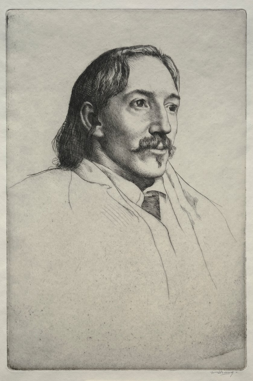 Robert Louis Balfour Stevenson, 1893. af William Strang