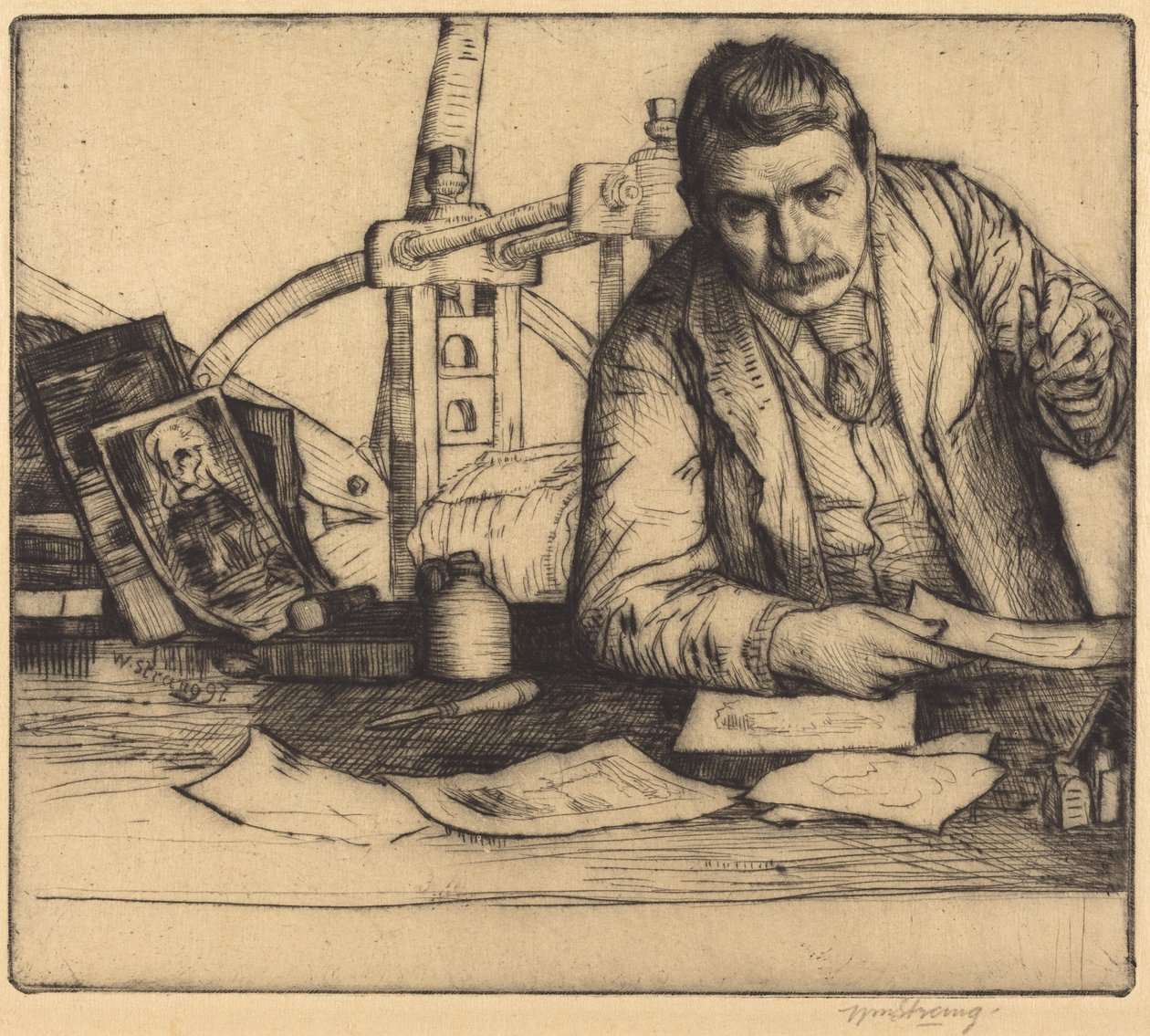 Selvportræt af William Strang
