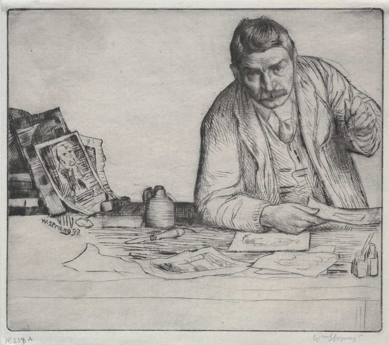 Selvportræt - "Ætseren" af William Strang