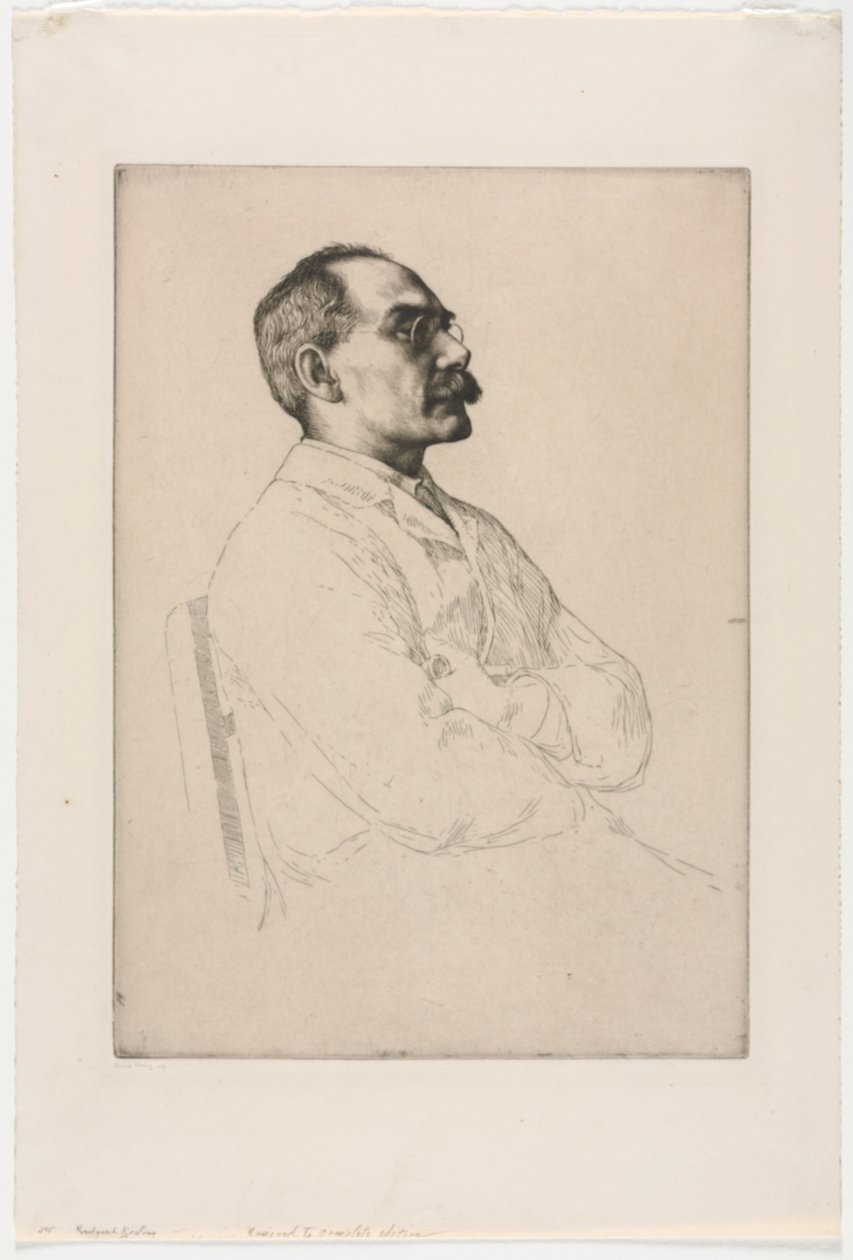 Sir Rudyard Kipling, 1898. af William Strang