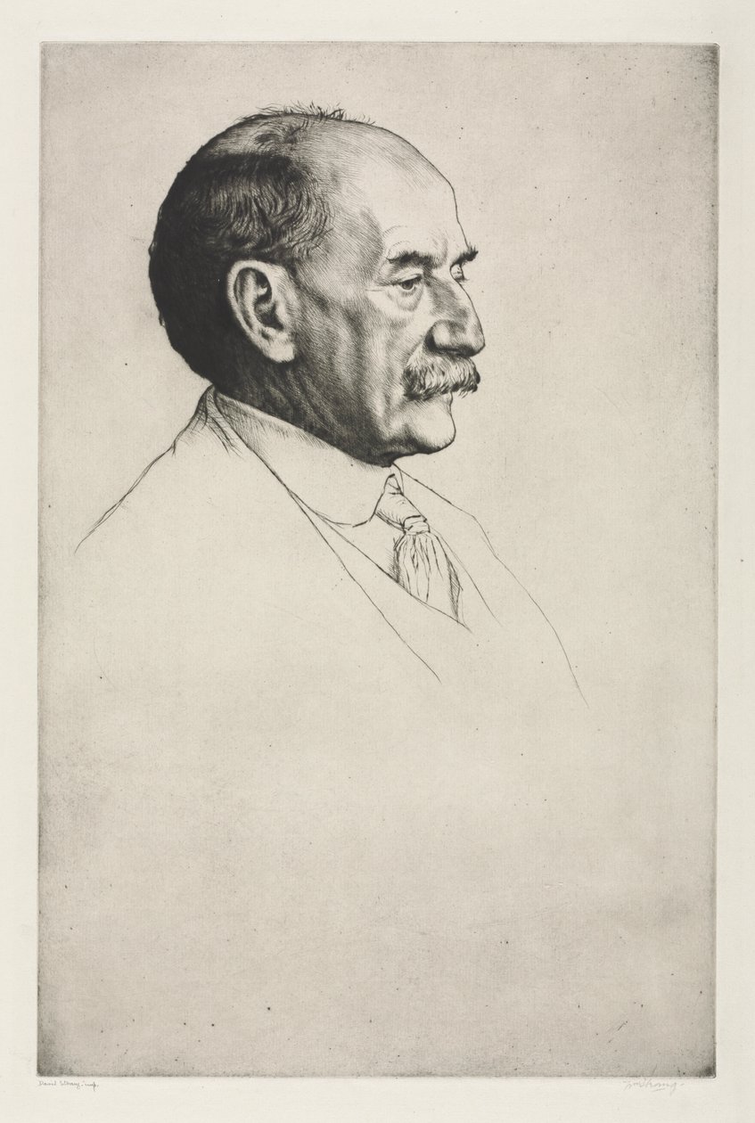 Thomas Hardy, Facing Right, 1910. af William Strang