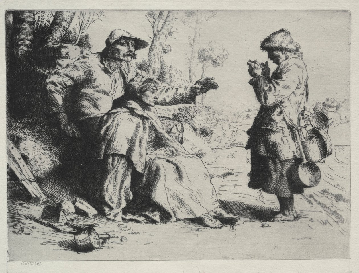 Tinkers, 1882. af William Strang