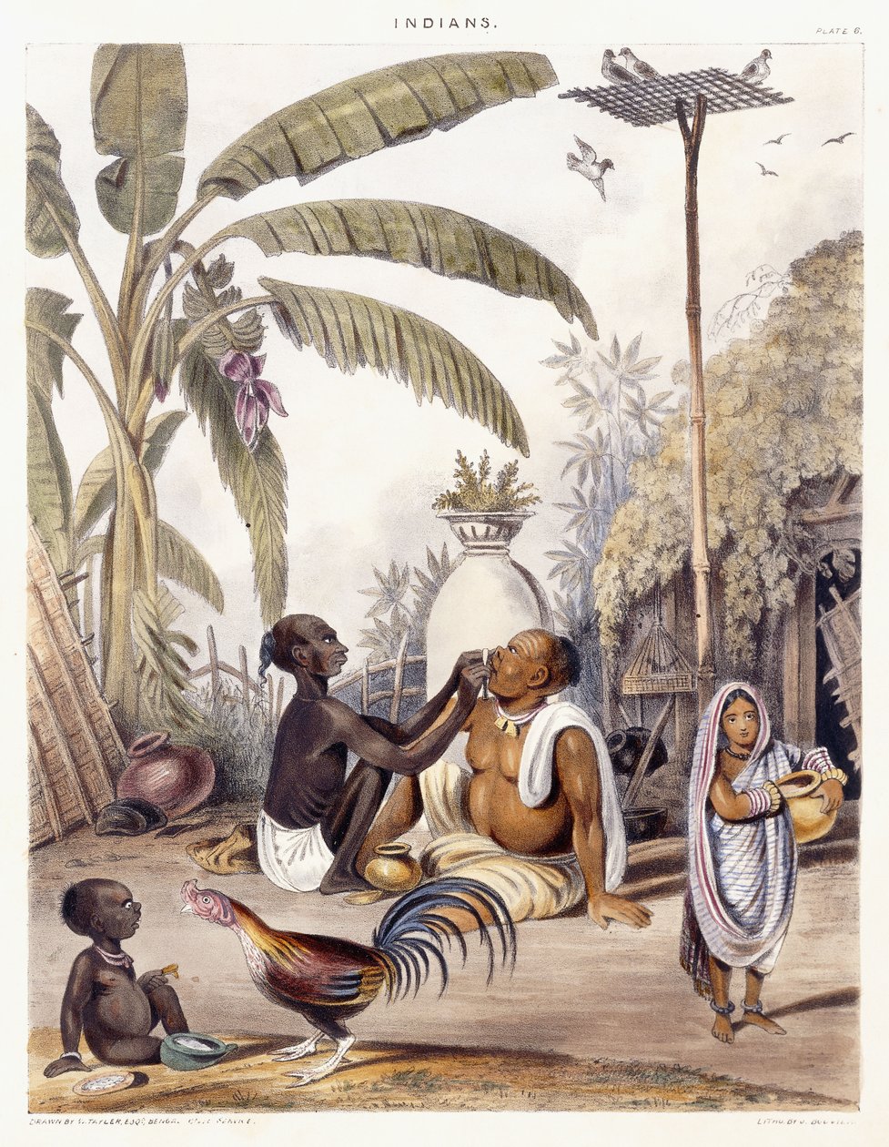 Landsbyens Barber, 1842 af William Tayler