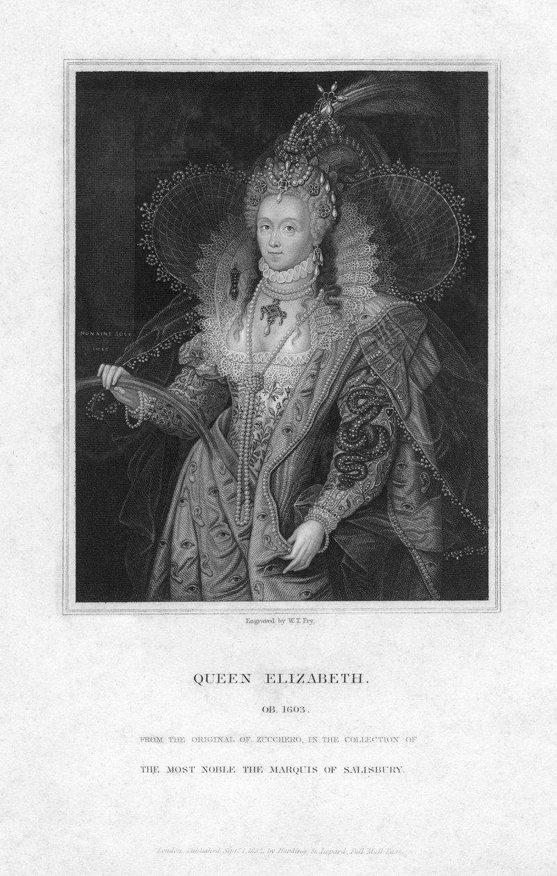 Elizabeth I, dronning af England, 1832. af William Thomas Fry