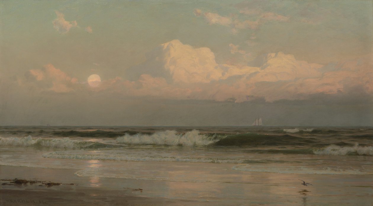Månen i august af William Trost Richards