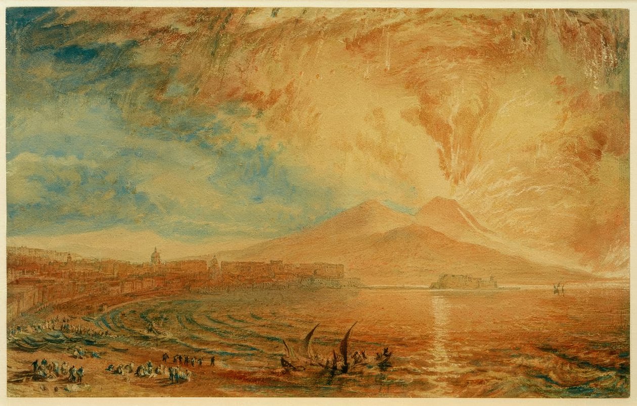 Napoli-bugten (Vesuvius Angry) af Joseph Mallord William Turner