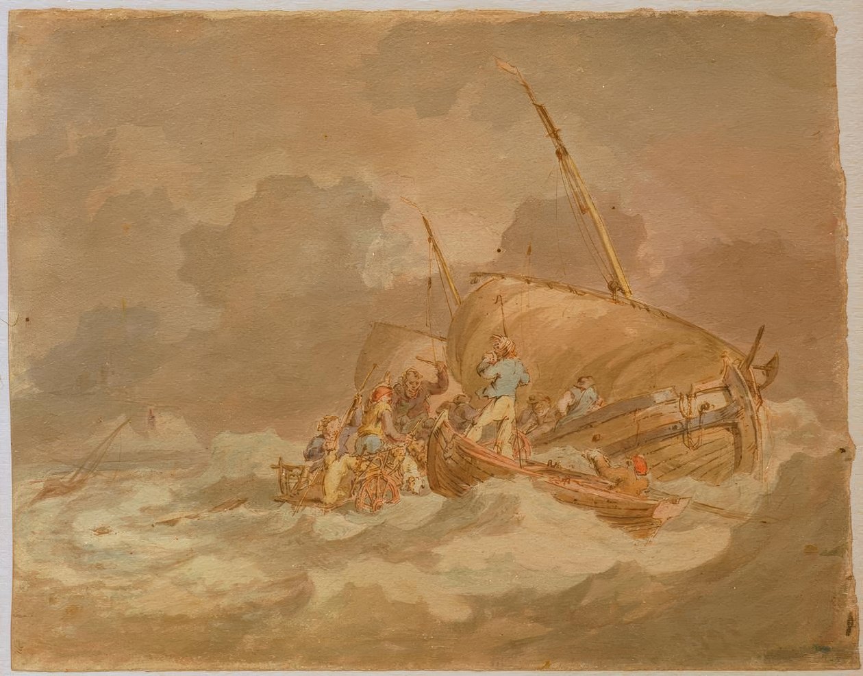 Sejlere får grise om bord af Joseph Mallord William Turner